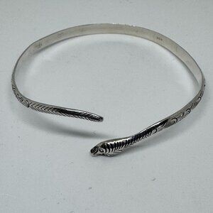 Vintage Sterling Silver Snake cuff bracelet